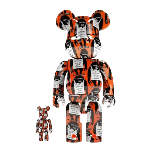 Bearbrick Monkey Sign 100% & 400% Set Orange Price in India